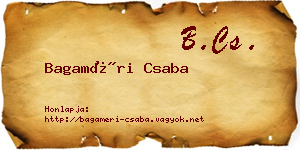 Bagaméri Csaba névjegykártya